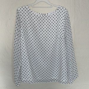 black & white nine west blouse